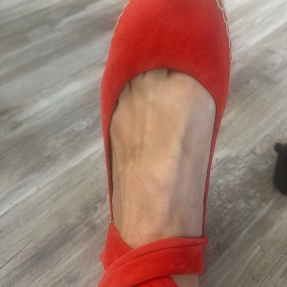 Suede espadrilles, Red/Orange, Size US 8 - Picture 3 of 4